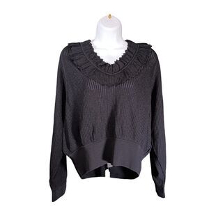 Molli Black Ruffled Sweater